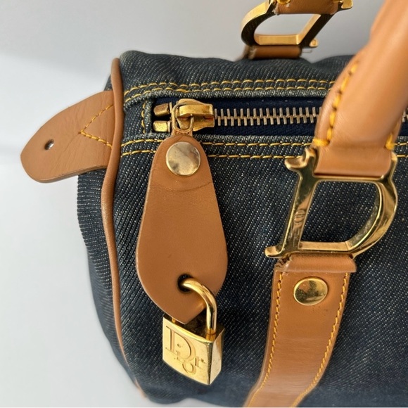 Authentic Dior Denim Mini Boston Bag - Picture 5 of 11
